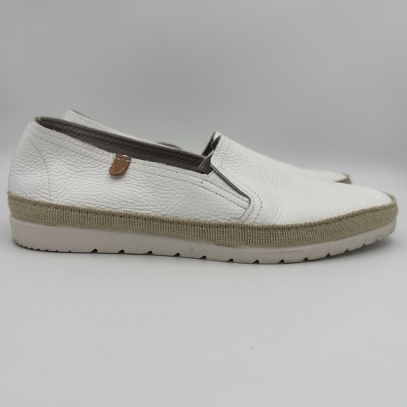 Verbenas Shoes - Verbenas Slip On Nuria Loafers Women's 9 EU 40 White Leather Casual Shoe Spain